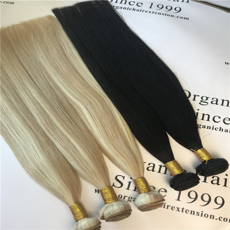 piano color machine hair weft #8/613 H65